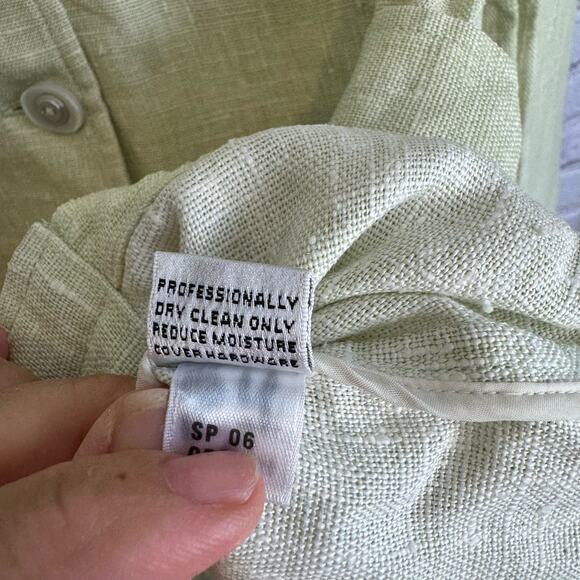 St John Sport Linen Jacket Size Small Vintage Button Down Chic Front Pockets - Picture 5 of 14